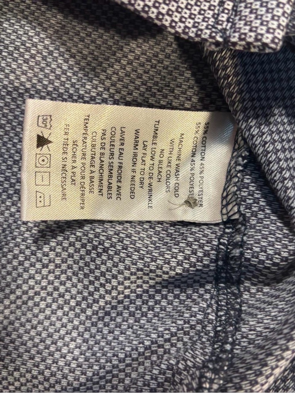 Robert Barakett Mens Large Blue Check Knit T Shirt SS Collared Button Down - Picture 4 of 5